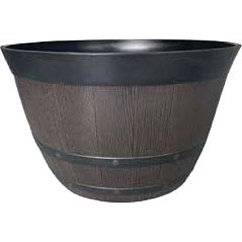 Hdr Whiskey Barrel Planter (KENTUCKY WALNUT, 22.5 IN)