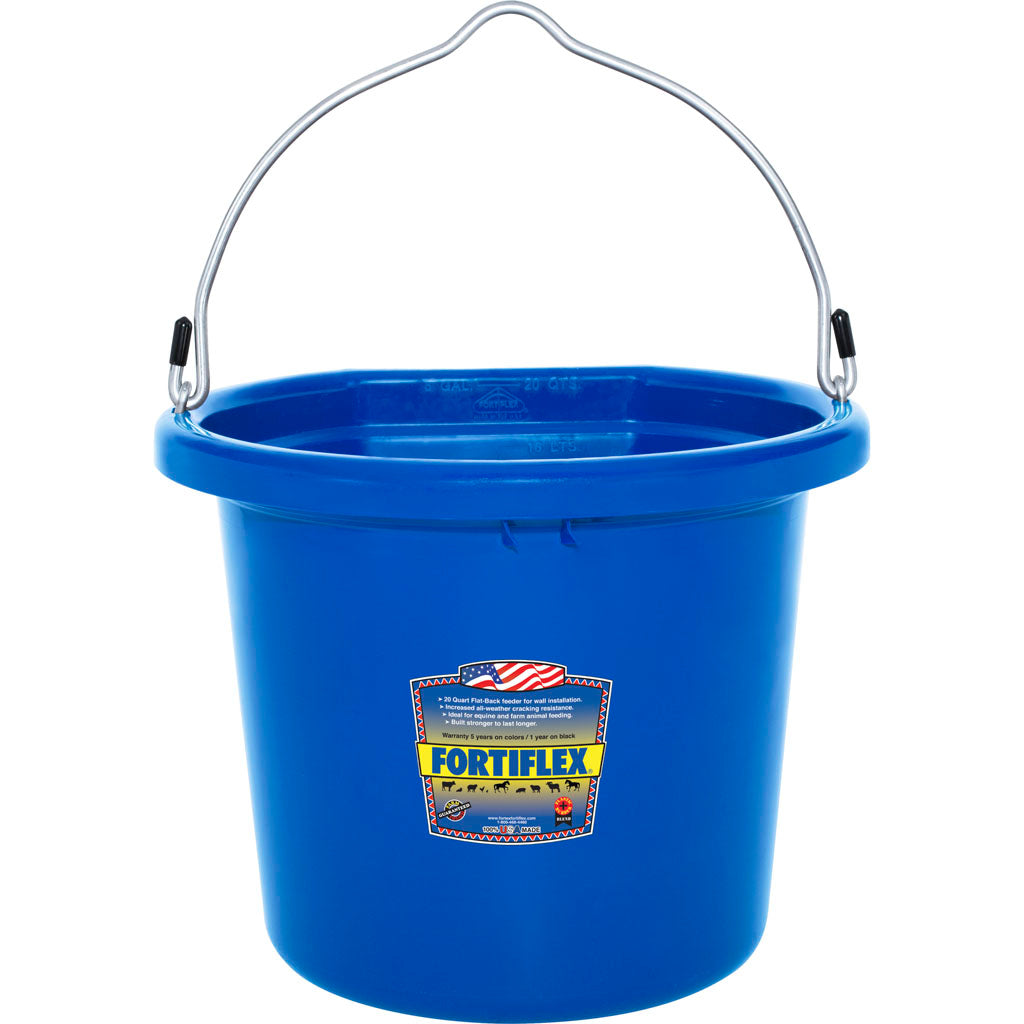 Fortiflex Flat Back Bucket (BLUE, 20 QT)