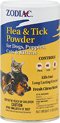 Zodiac Flea & Tick Powder For Dogs & Cats (6 OZ)