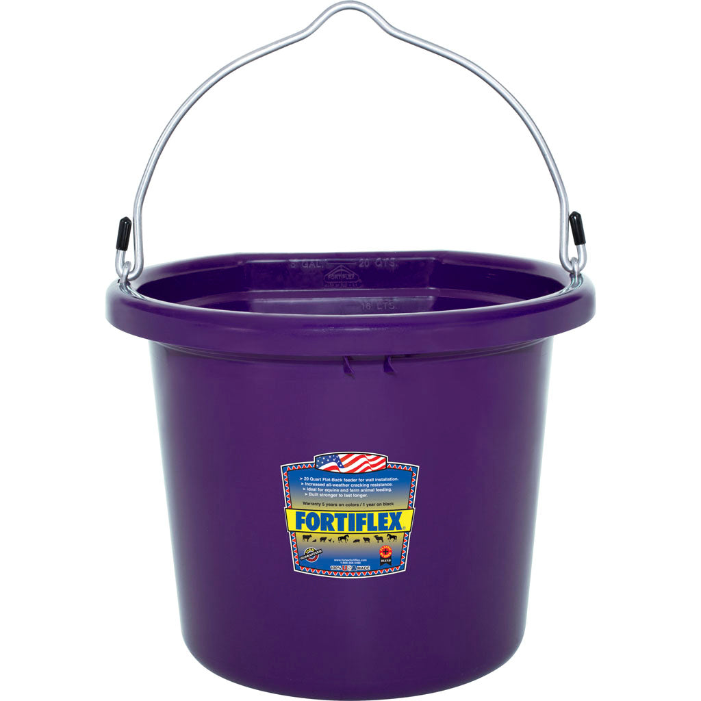 Fortiflex Flat Back Bucket (BRIGHT PURPLE, 20 QT)