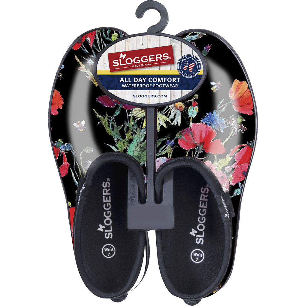 Sloggers Womens Waterproof Comfort Shoe (IN FIELDS BLACK, SZ 7)