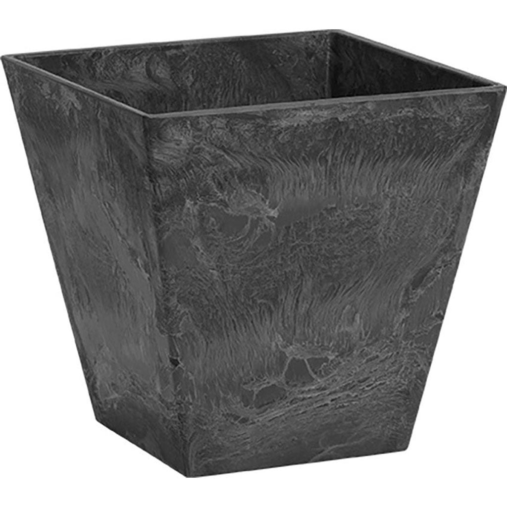 Artstone Ella Square Flowerpot (BLACK, 12 IN)