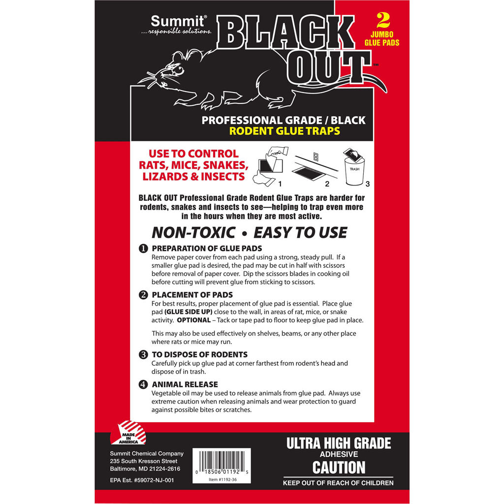 Blackout Pro Grade Xl Rodent Glue Pads (BLACK, 2 PK)