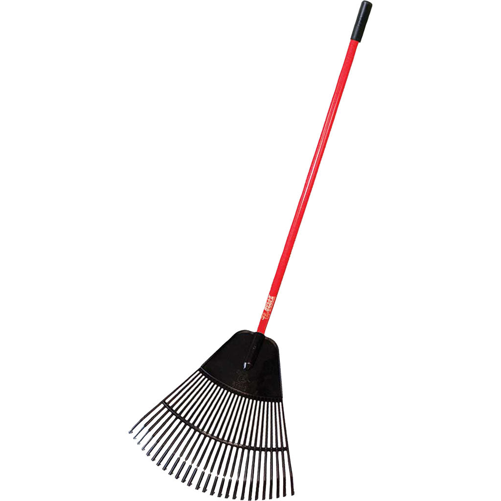 Bully Tools Poly Leaf Rake W/Fiberglass Handle (RED, 72X30 IN)