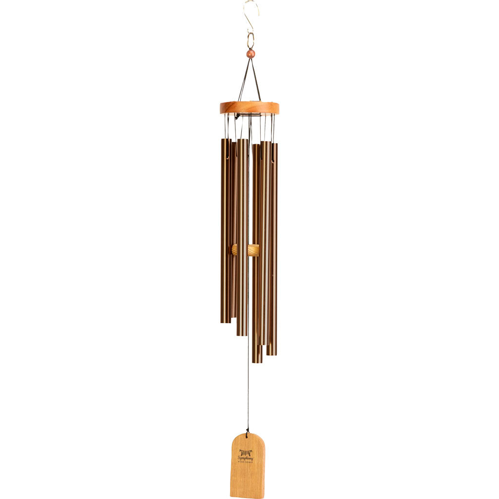 Symphony Promotional Wood & Aluminum Wind Chime (BRONZE, 27 IN)