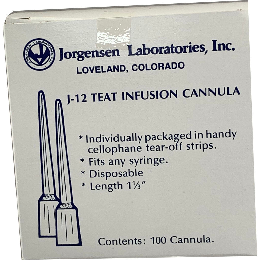 J-12 Plastic Teat Infusion Cannula (100 CT)