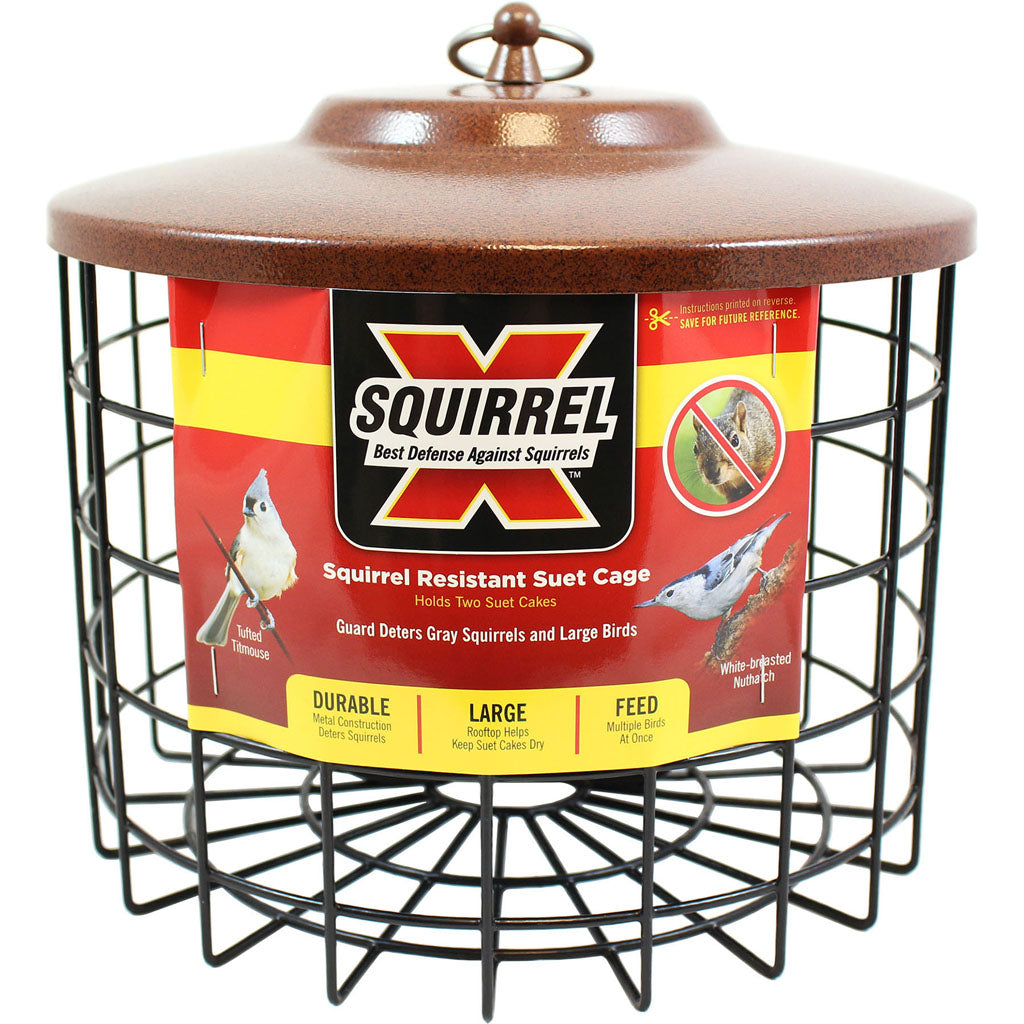 Squirrel-X Squirrel Proof Suet Feeder (BROWN, DBL)