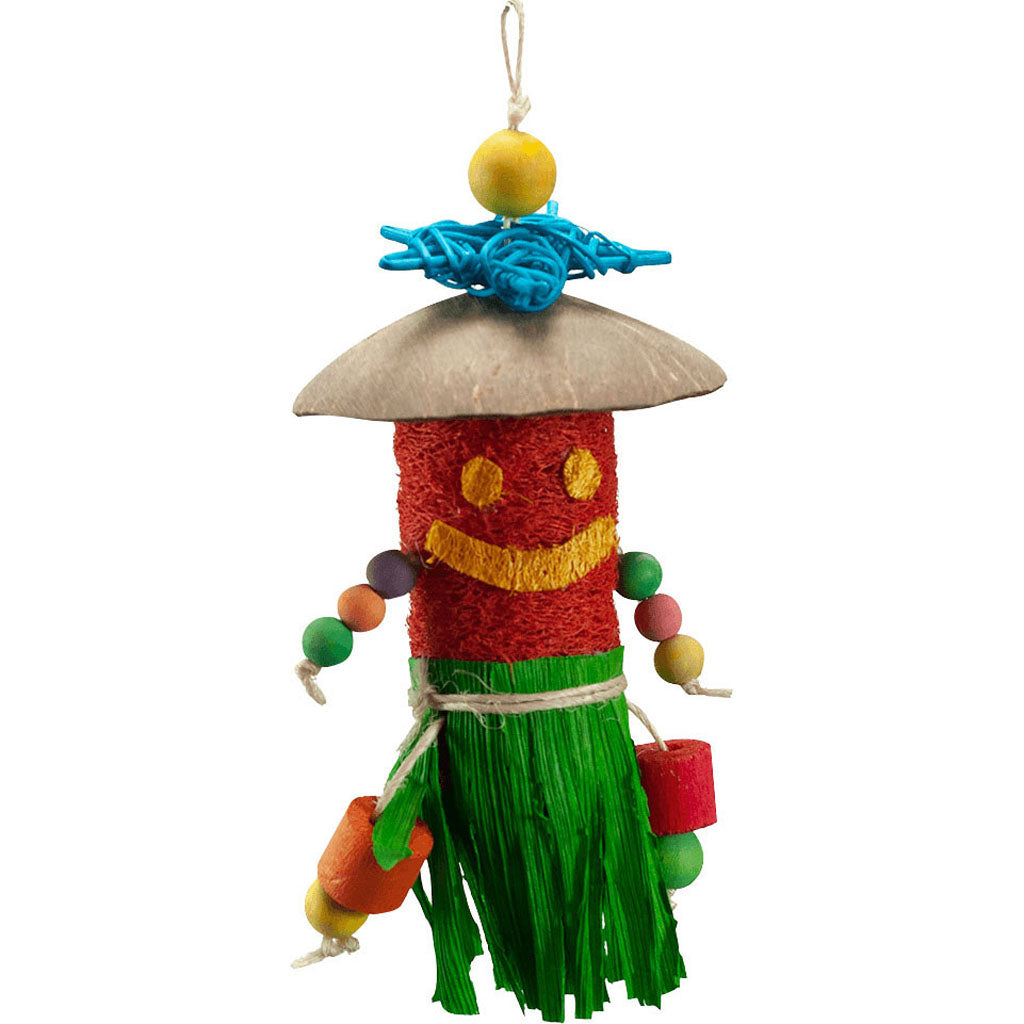 Nibbles Loofah Tiki Man Chew Toy