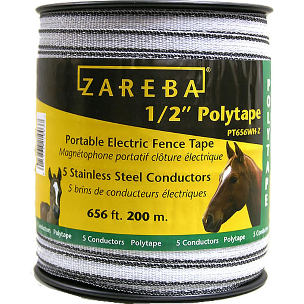 Zareba Poly Tape Roll (WHITE, 1/2 IN X 200 M)