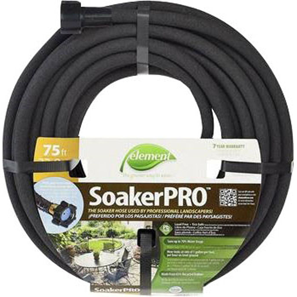 Swan Element Soakerpro Soaker Hose (BLACK, 3/8 IN X 75 FT)