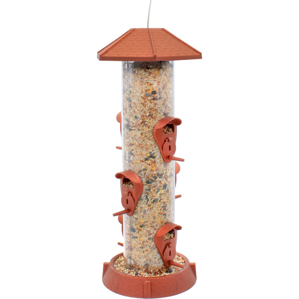 Village Collection 2-In-1 Hinged Port Bird Feeder (BROWN, 1.75 LB CAP)