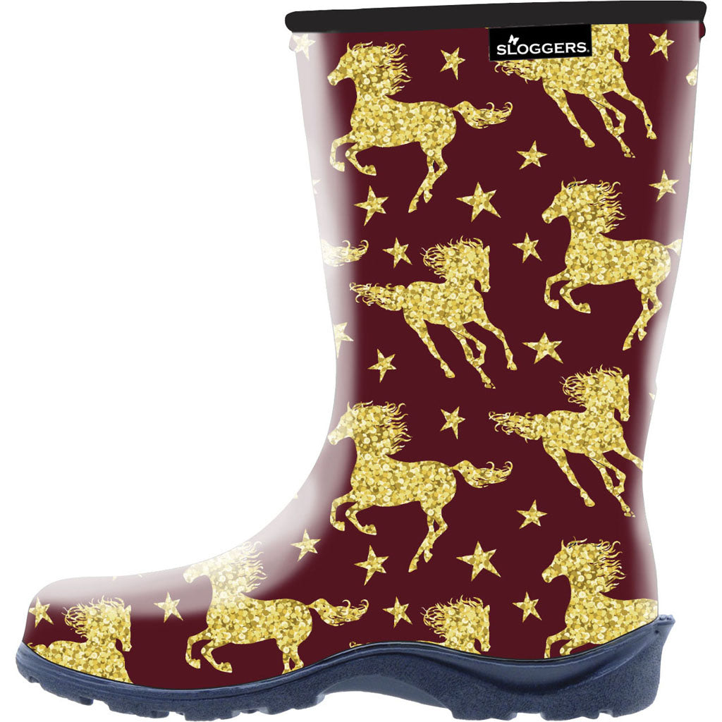 Sloggers Womens Waterproof Comfort Boot (HORSE STAR BARN, SZ 8)