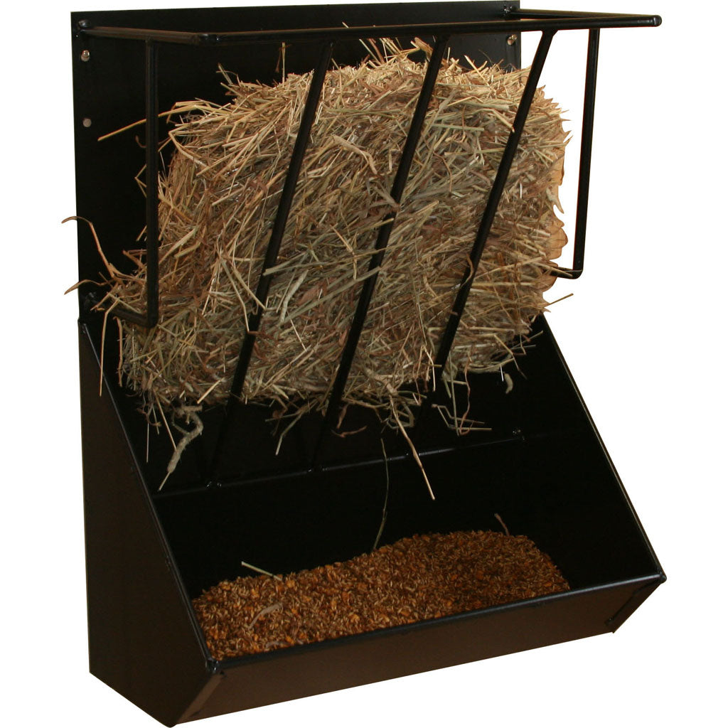 Hay And Grain Feeder (BLACK, 24 IN)