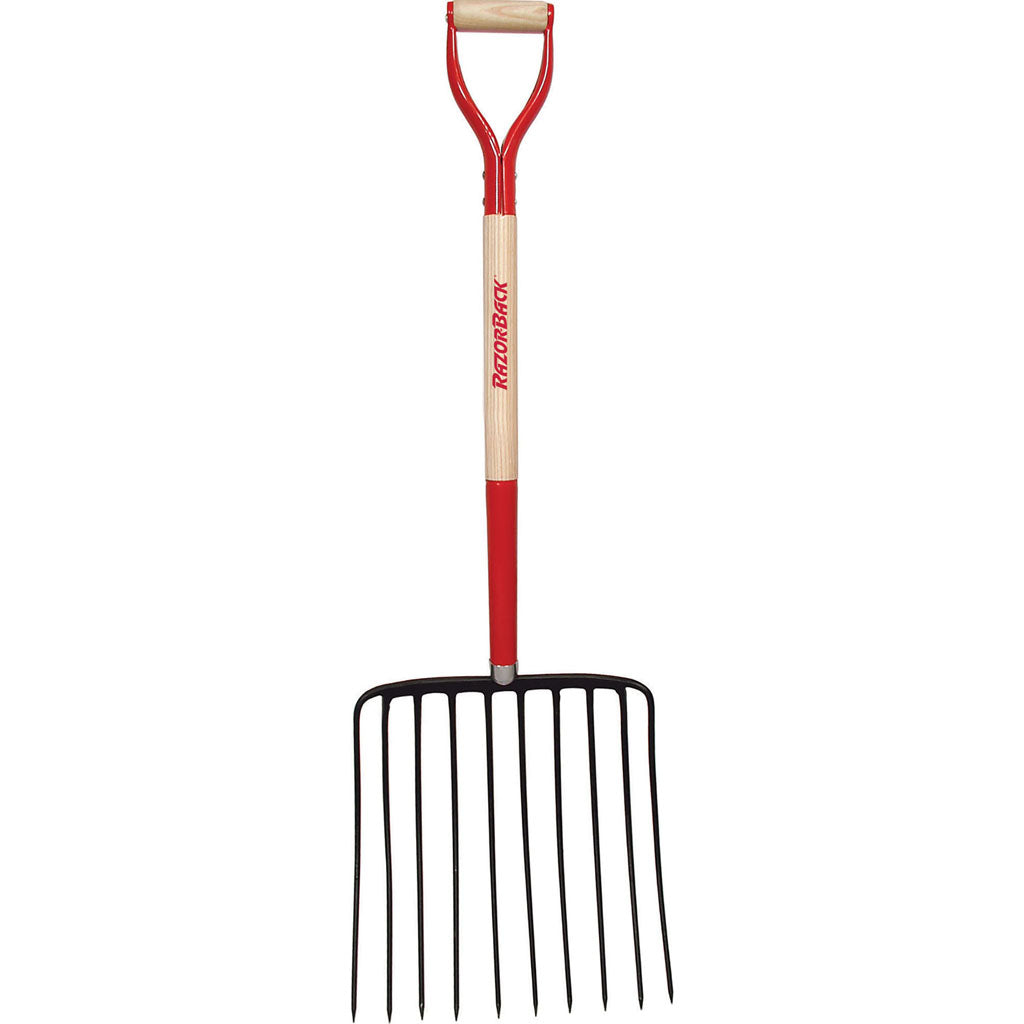Razor-Back 10-Oval Tine Forged Ensilage Fork (46 IN)