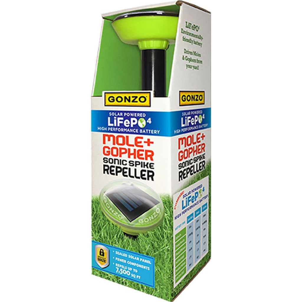 Gonzo Life Po4 Solar Sonic Mole & Gopher Repeller
