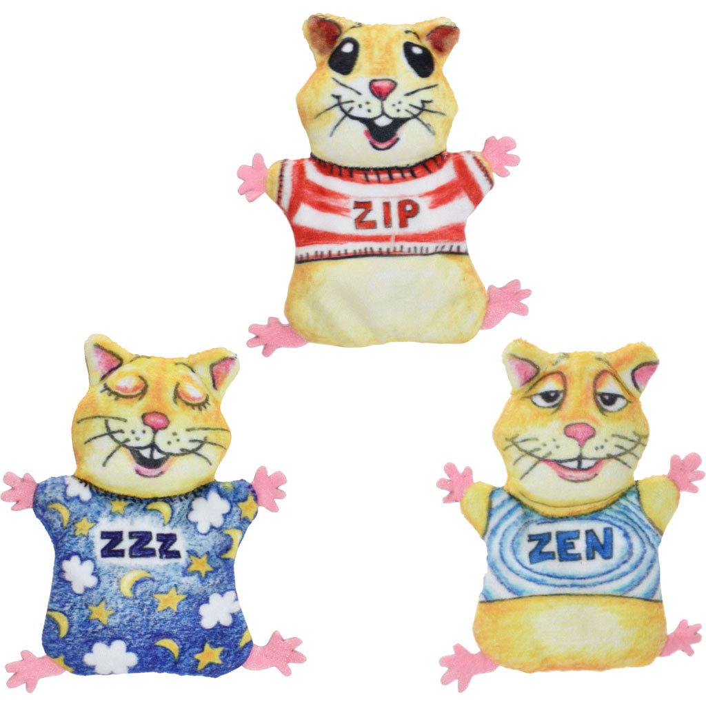 Multipet Catabis High Hammies Cat Toys (BLUE/RED/PURPLE, SM)