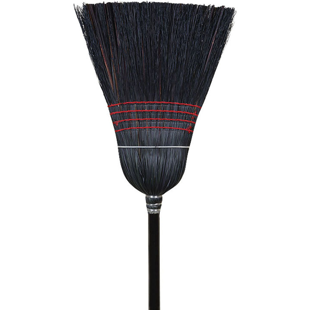 Warehouse Corn & Rattan Broom (BLACK, 14 IN)