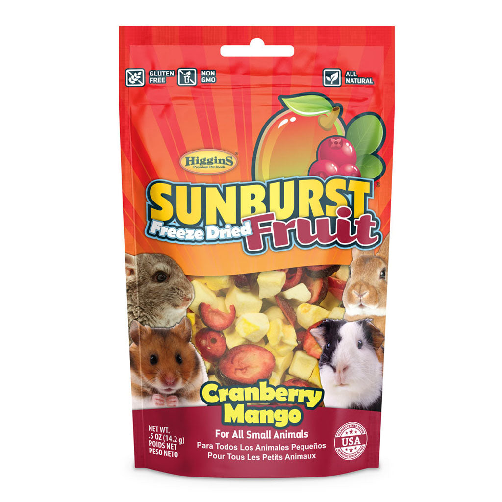 Sunburst Freeze Dried Fruit Small Animal Treat (CRANBERRY/MANGO, .5 OZ)