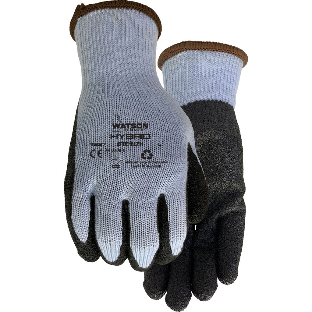 Watson Gloves Mens Stealth Hybrid Wastenot Fabric (BLUE, LG)