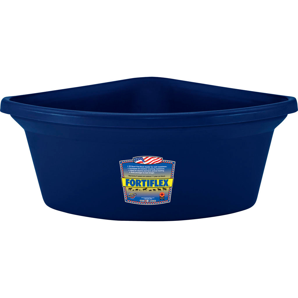 Fortiflex Corner Fence Mount Feeder (SAPPHIRE BLUE, 24 QT)