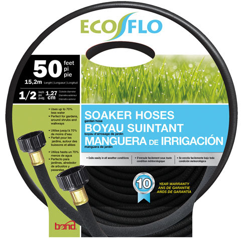 Bond Eco Flo Soaker Hose (BLACK, .5 IN X 50 FT)
