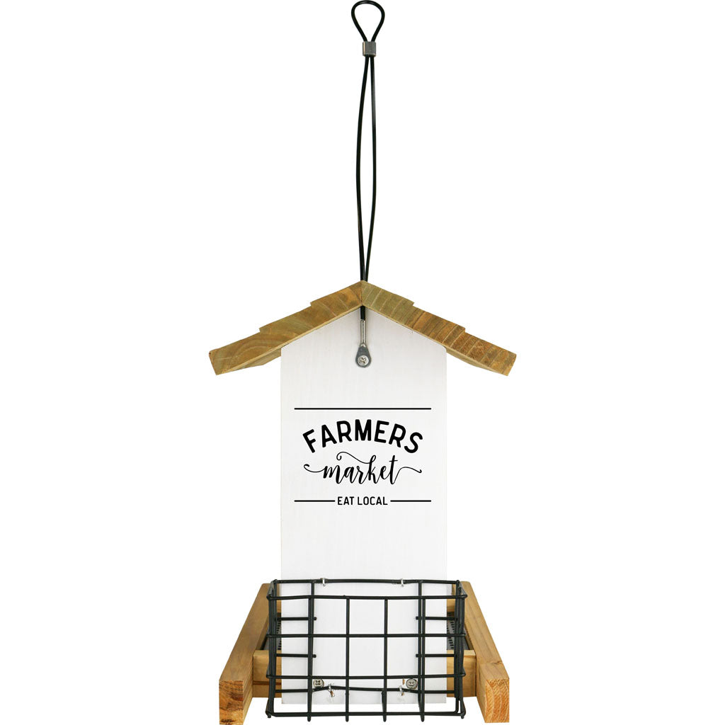 Farmhouse Hopper Feeder (WHITE, 3 QT CAP)