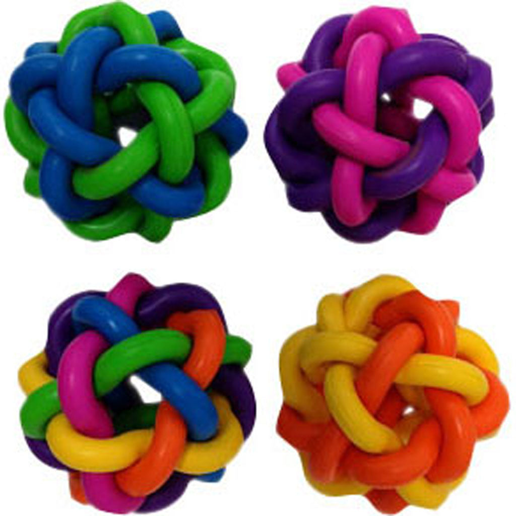 Multipet Ruff Enuff Nobbly Wobbly Rubber Ball (4 IN)