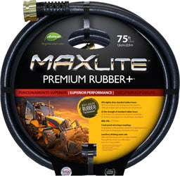 Swan Element Maxlite Premium Rubber+ Hose (BLACK, 5/8 IN X 75 FT)