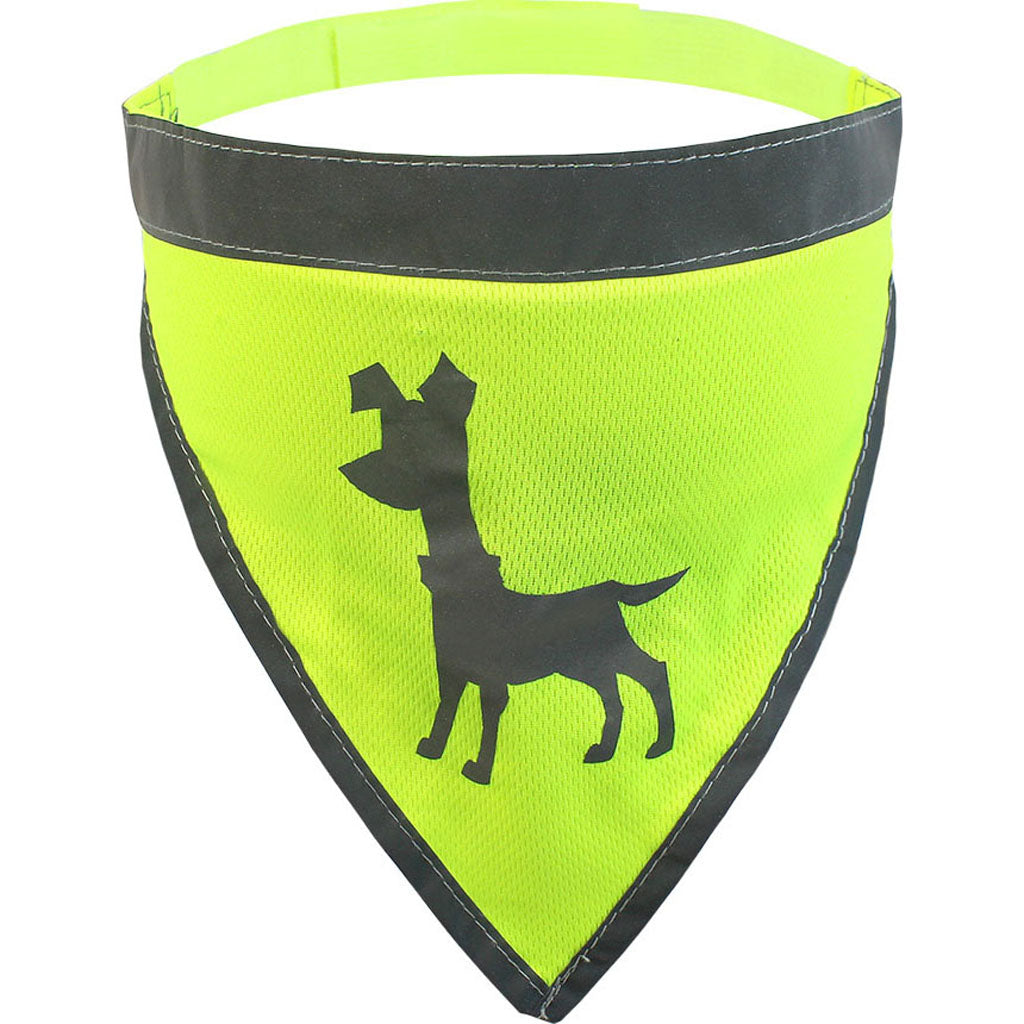 Visibility Dog Bandana (NEON YELLOW, LG)
