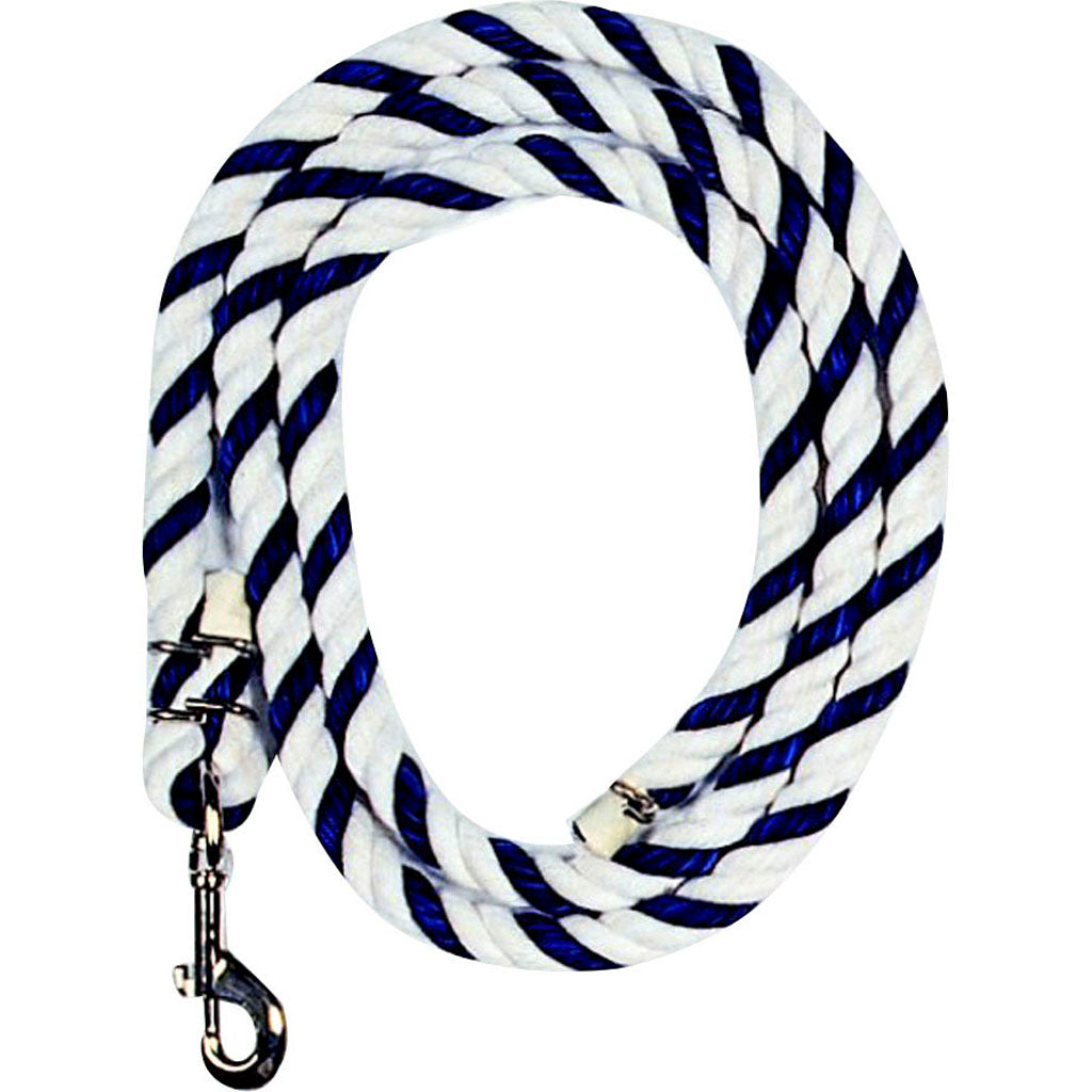 Beiler'S Cotton Lead Rope W/Swivel Snap (BLUE/WHITE, 6 FT)