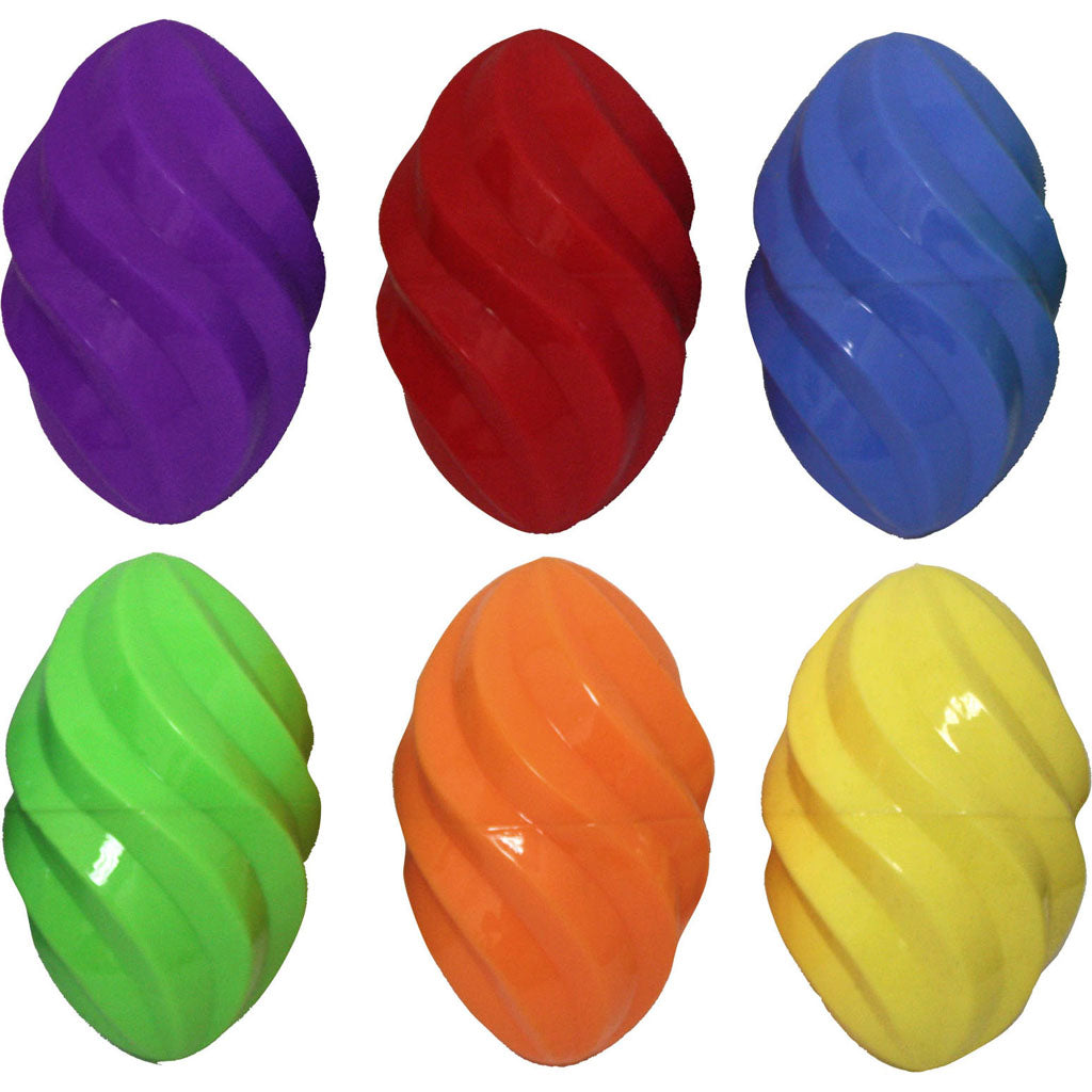 Multipet Ruff Enuff Rubber Spiral Football (6.5 IN)