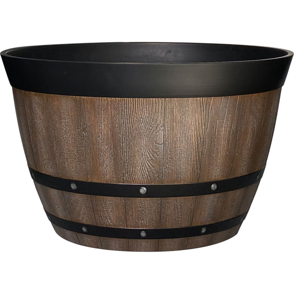 Hdr Whiskey Barrel Planter (NATURAL OAK, 22.5 IN)