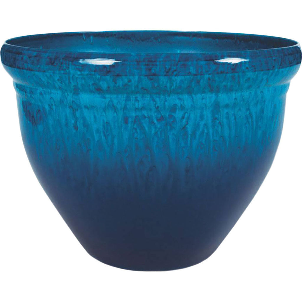 Pizzazz Resin Pottery Planter (BLUE, 20 IN)