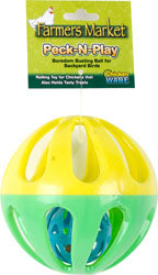 Chicken Peck-N-Play Ball (GREEN, 4.5 IN)