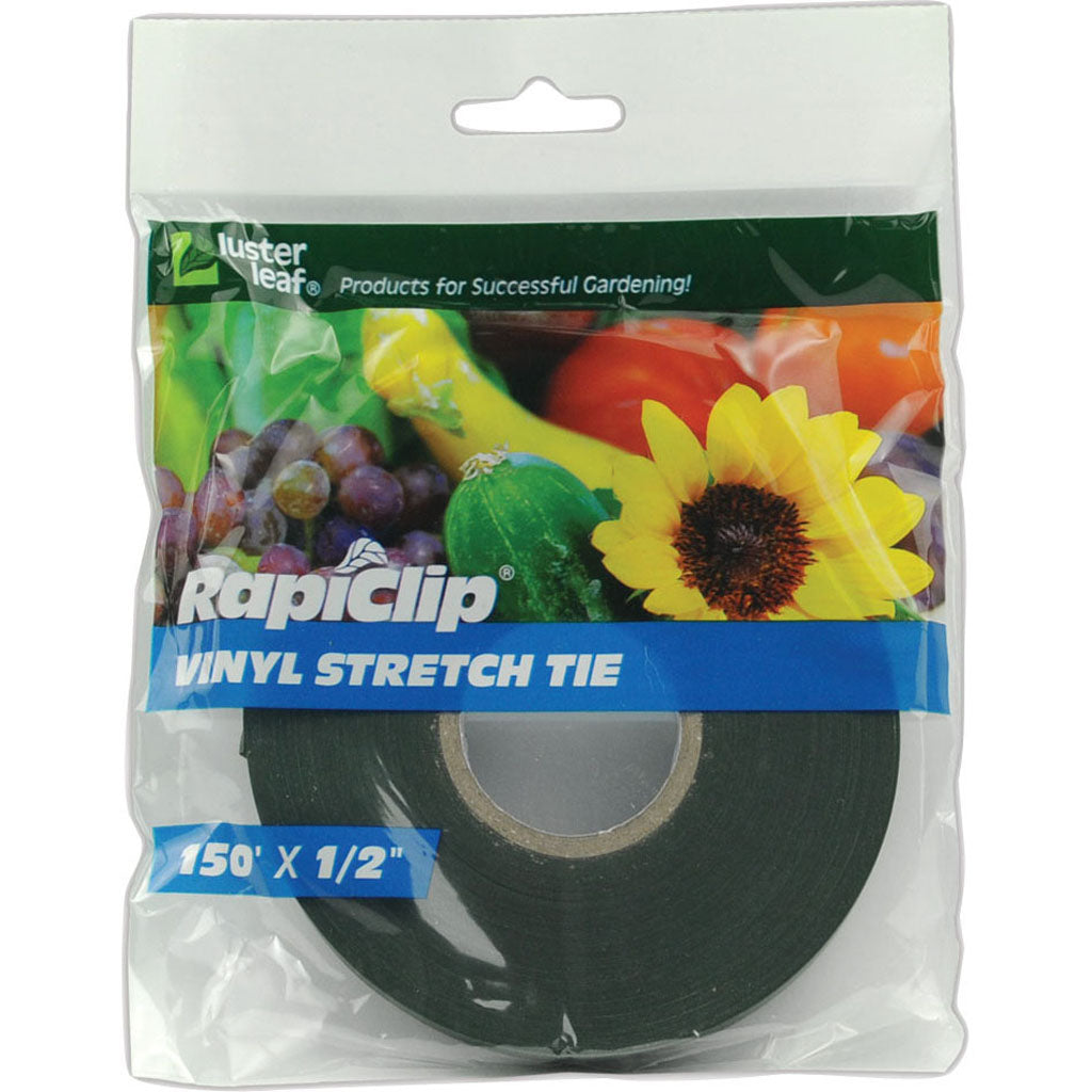Rapiclip Vinyl Stretch Tie (DARK GREEN, .5 IN X 150 FT)