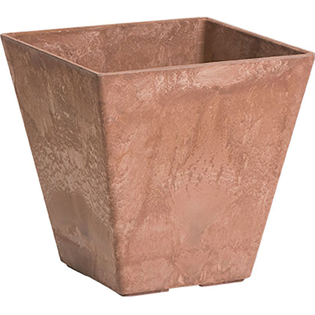 Artstone Ella Square Flowerpot (RUST, 10 IN)