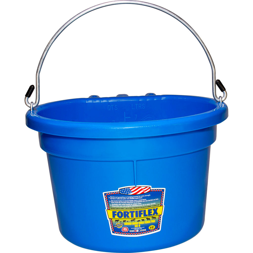 Fortex Round Over The Fence Pail With Handle (BLUE, 8 QT)