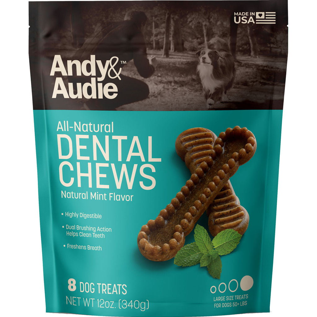 Andy & Audie Dental Chews For Dogs (MINT, LARGE) [082017]