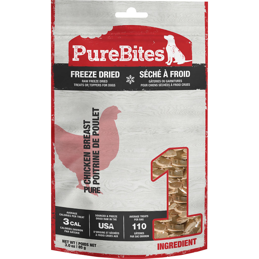 Purebites Freeze Dried Dog Treats (CHICKEN BREAST, 3 OZ)