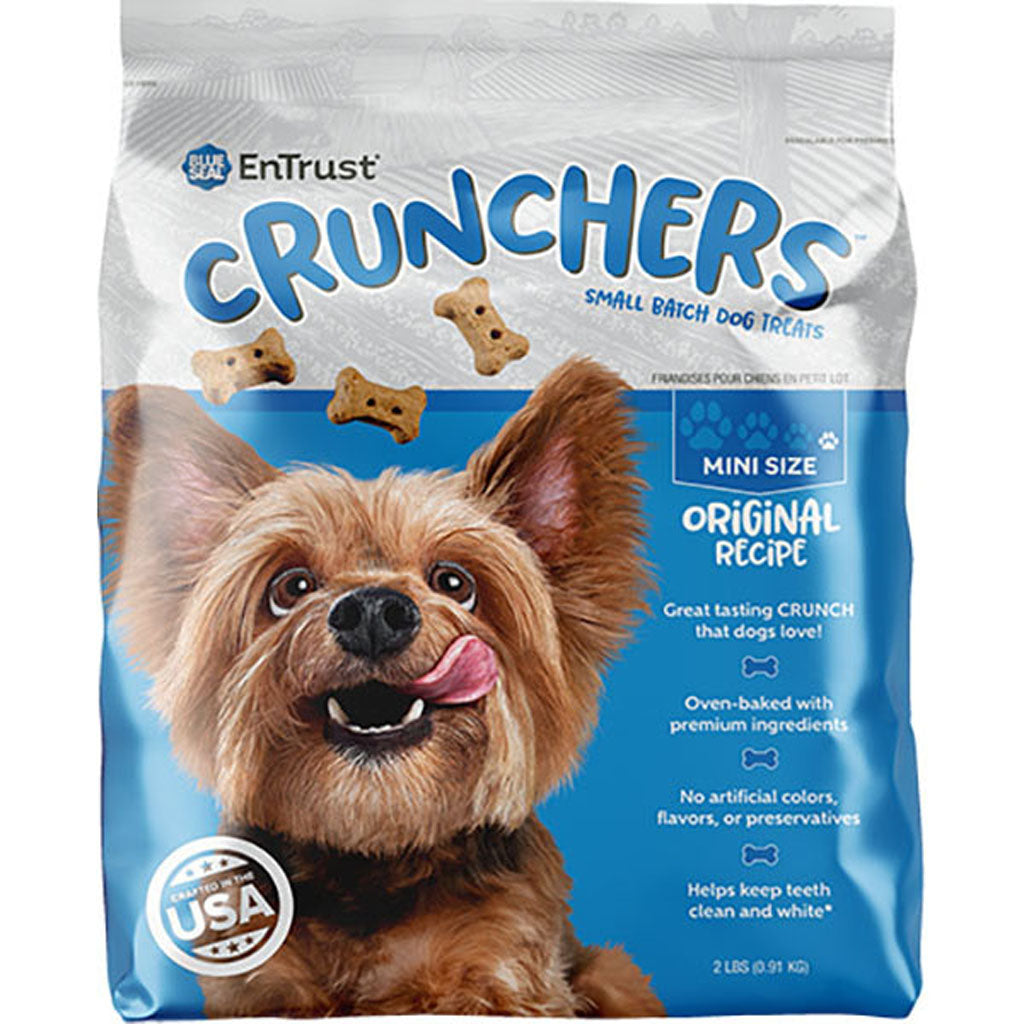 Blue Seal Entrust Crunchers Small Batch Dog Treats (ORIGINAL, MINI -2 LB)