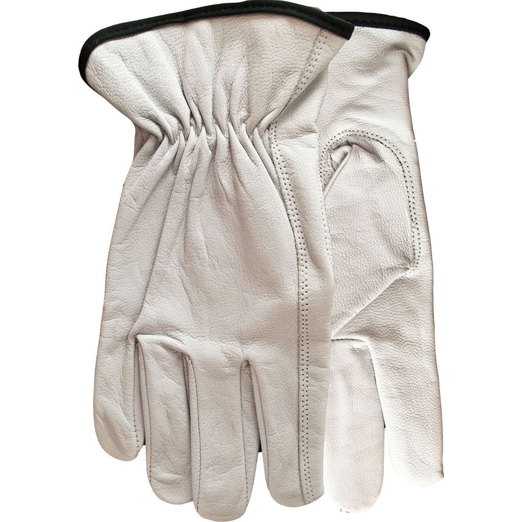Watson Gloves Mens Scapegoat Full Grain Goatskin (WHITE, XL)