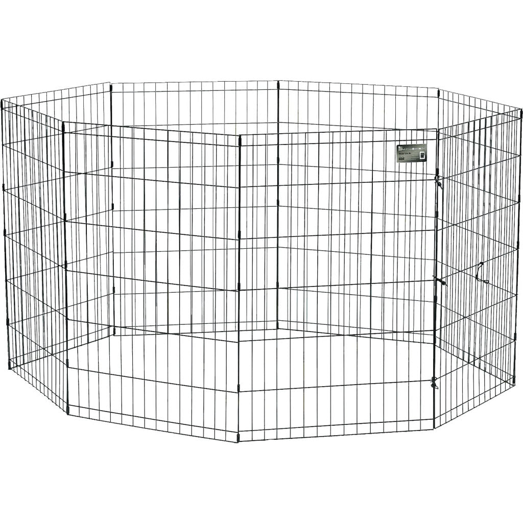 8 Panel Exercise Pen (BLACK, 24X42 IN)
