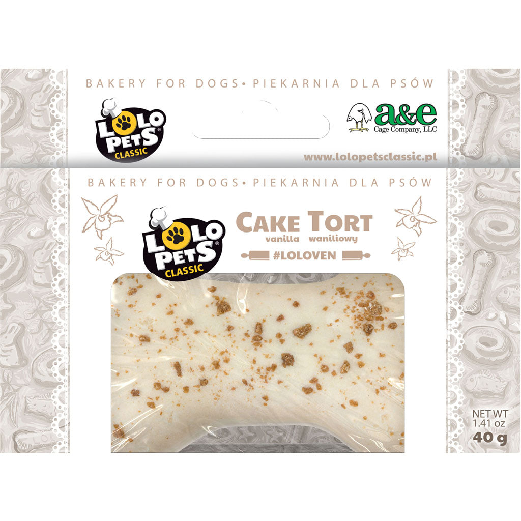 Lolo Cake Mini Bone Shaped Dog Treat (VANILLA, 1.4 OZ)