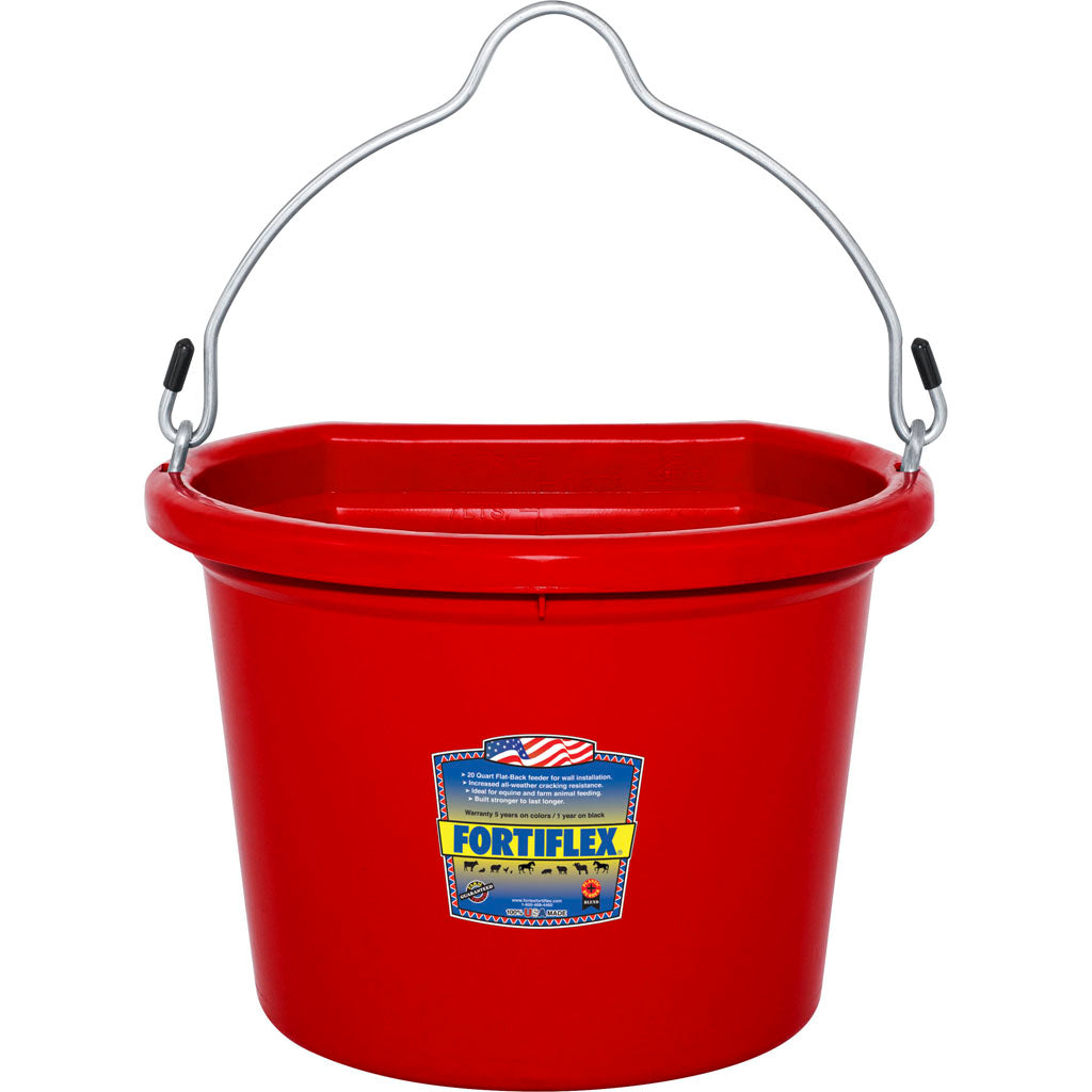 Fortiflex Flat Back Bucket (RED, 8 QT)