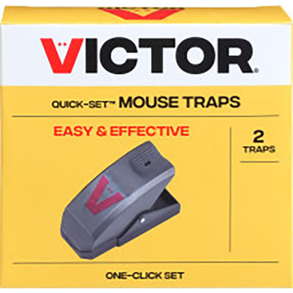 Quick-Set Mouse Traps With One Click Set - 2 Pack (2 PK)