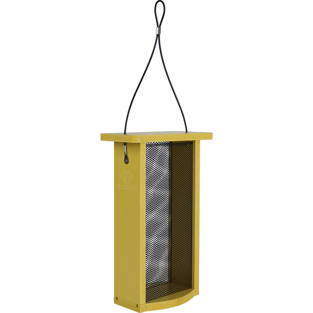 Ecocycle Finch Fare Thistle Mesh Feeder (YELLOW, 1.375 QT CAP)
