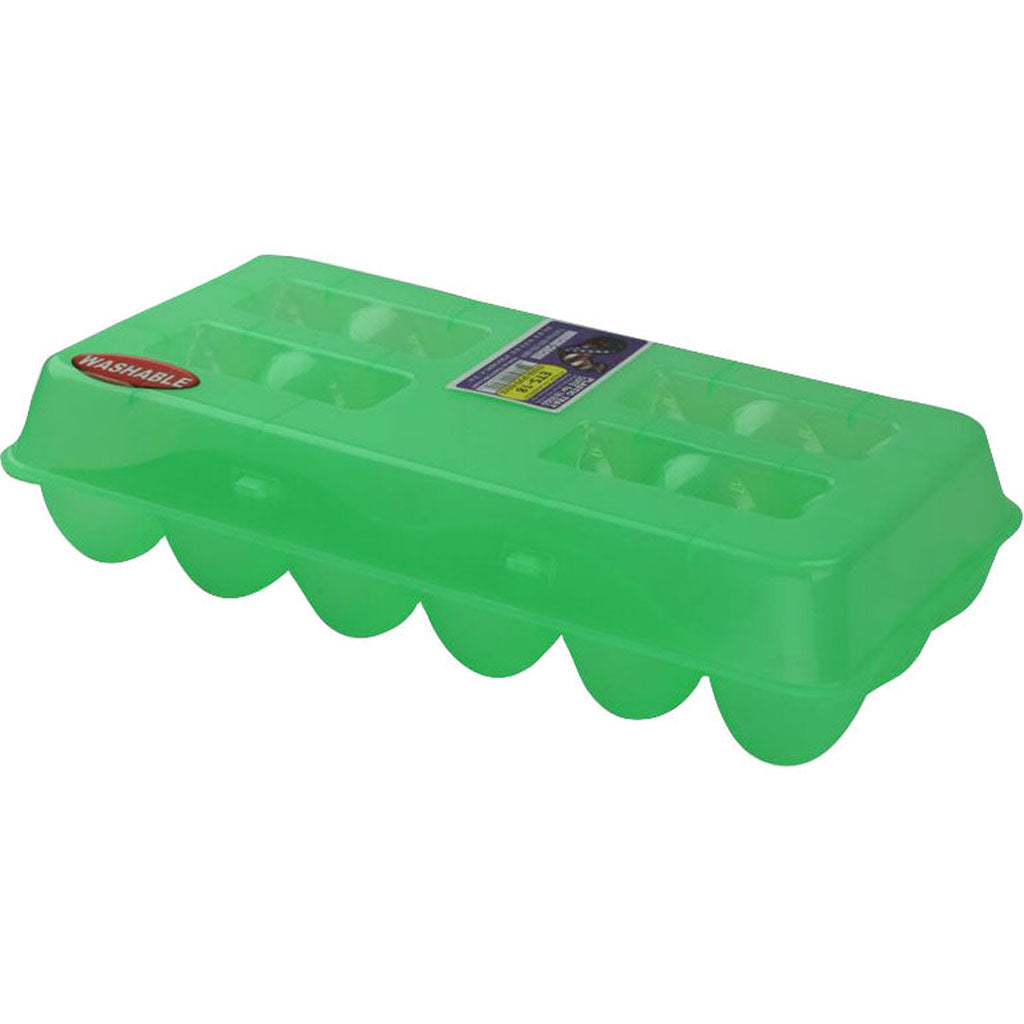Egg Carton Plastic (GREEN, 18 EGG CAP)