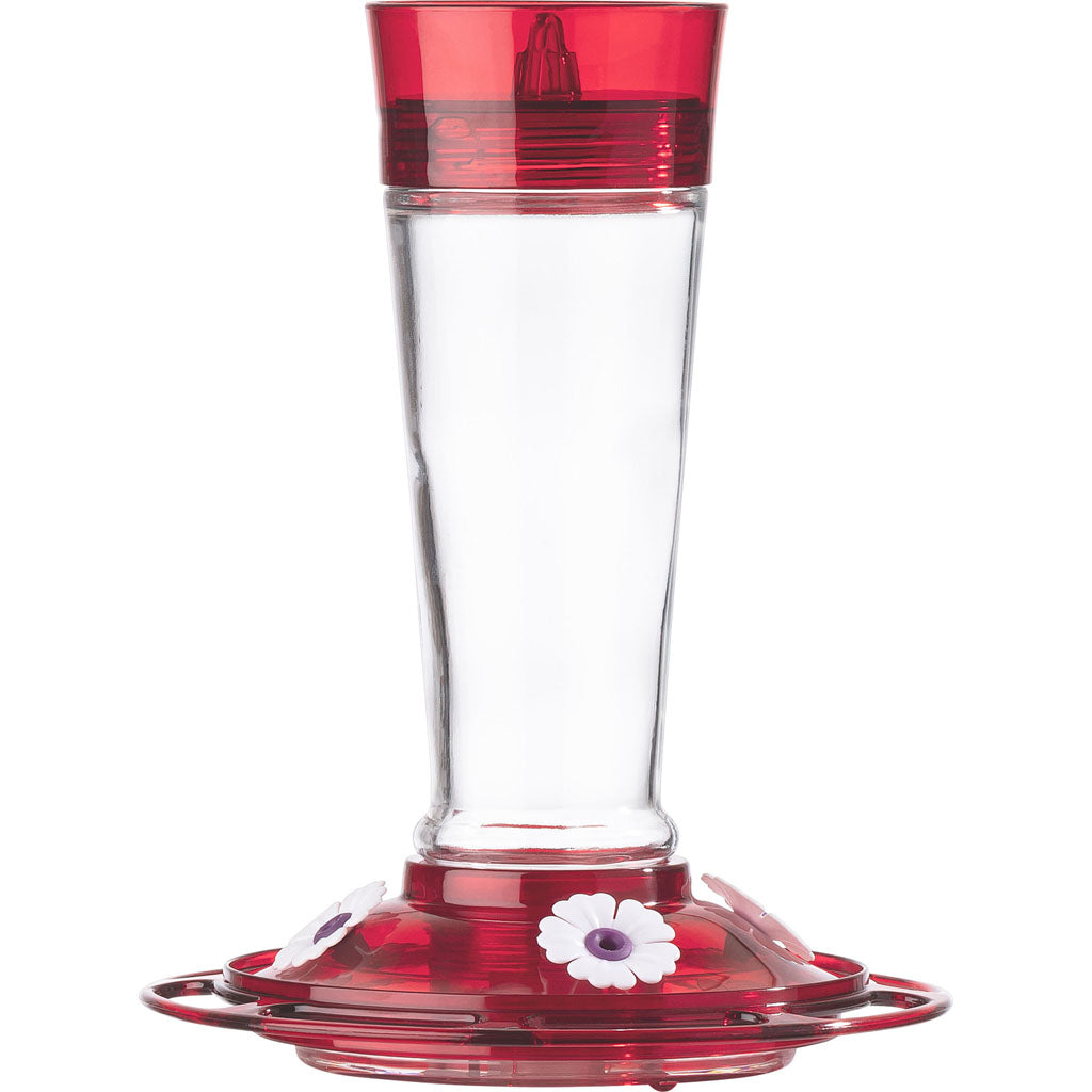 Ruby Glass Hummingbird Feeder (RED, 10 OZ CAP)