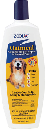 Zodiac Oatmeal Conditioning Shampoo For Dogs (18 OZ)