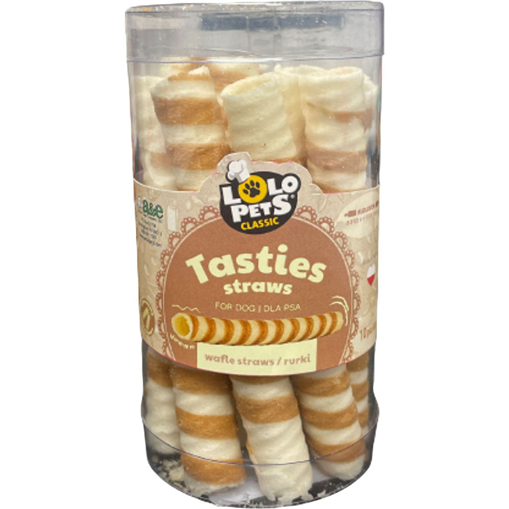 Lolo Bakery Gourmet Tasties Straws Dog Treat (VANILLA, 10 CT)